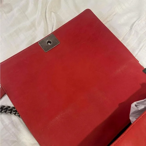 Red Large Chanel Boy Bag GOOD PRICE! - Picture 4 of 8